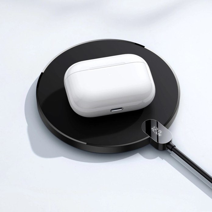 Słuchawki bezprzewodowe na ładowarce indukcyjnej Baseus Digital LED Display Gen 2 BS-W526